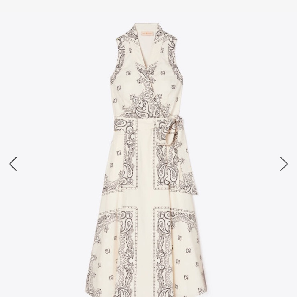 Tory Burch printed poplin wrap dress
